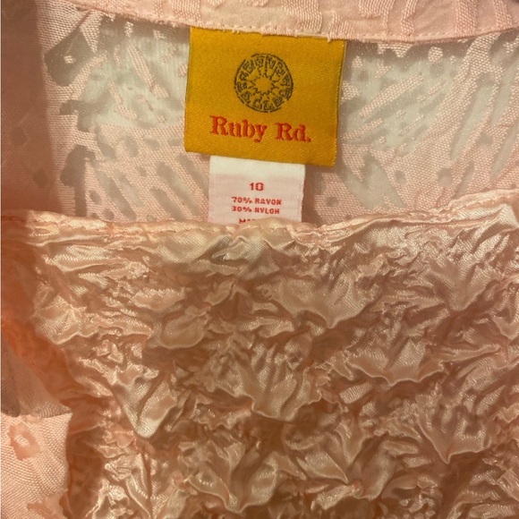 Ruby Rd. Light Pink Textured Blouse - Picture 2 of 5